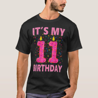 Sweet Donut Het is mijn 11e verjaardag Shirt 11 ja