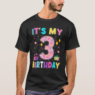Sweet Donut Het is mijn 3e verjaardag 3 jaar oud 2 T-shirt