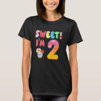 Sweet Donut Het is mijn tweede verjaardag 2 jaar o T-shirt