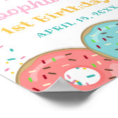 Sweet Donut Party Doughnut Birthday Welcome Sign Poster (Hoek)