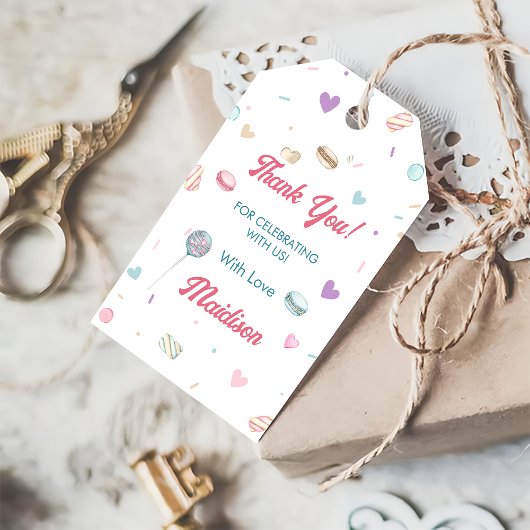 Sweet Donut Schattige Kleurrijk Cadeau Label Cadeaulabel