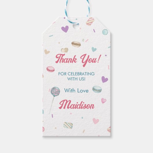 Sweet Donut Schattige Kleurrijk Cadeau Label Cadeaulabel (Voorkant)