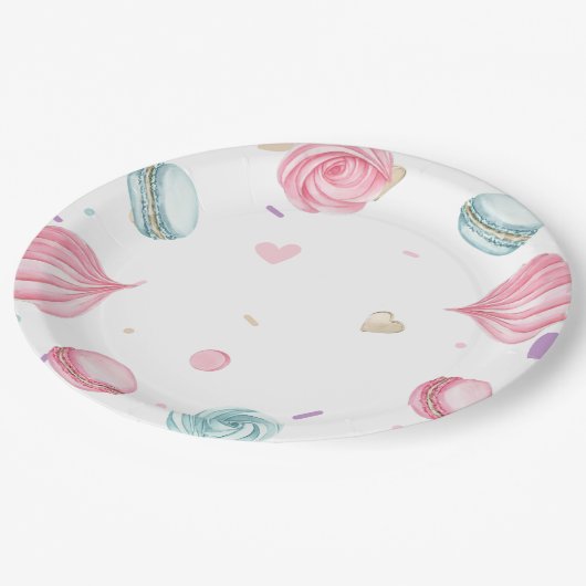 Sweet Donut Schattige kleurrijk Papieren Bordje (Gekanteld)