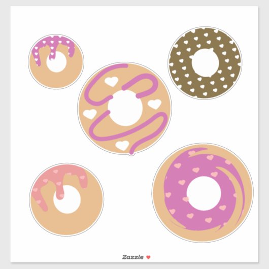Sweet Donut Sprinkles Frosting Bakery Sticker (Vel)