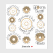 Sweet Donuts bruiloft welkomsttas Sticker (Vel)
