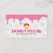 Sweet Donuts Business | Roze Schattigee Crème Visitekaartje (Achterkant)