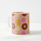Sweet Donuts Mug  Tweekleurige Koffiemok (Voorkant links)