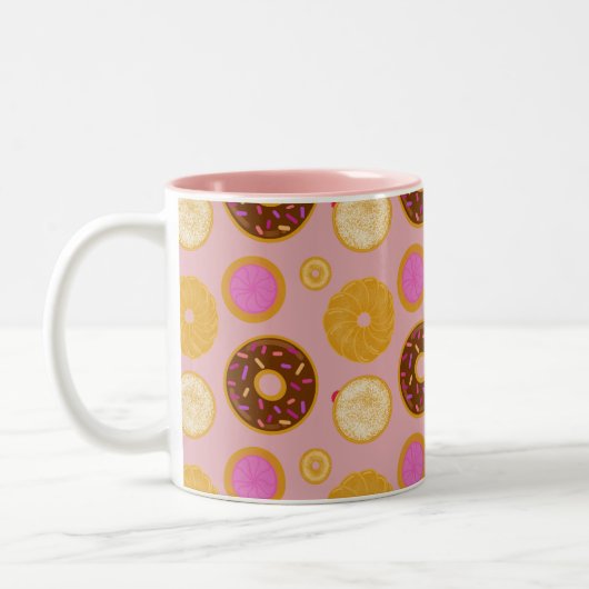Sweet Donuts Mug  Tweekleurige Koffiemok (Links)