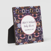 Sweet Donuts Paarse Meisje Baby shower Fotoplaat (Voorkant)