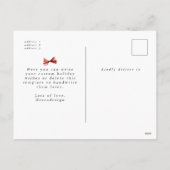 Sweet Doodle Bows Chic Photo Collage Kerstmis Feestdagenkaart (Achterkant)