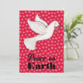 Sweet Dove & Berries Rode Sneeuwvlokken Vrede op A (Staand voorkant)