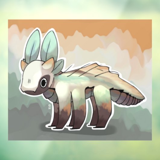 Sweet Dragon Raamsticker (Vel 3)