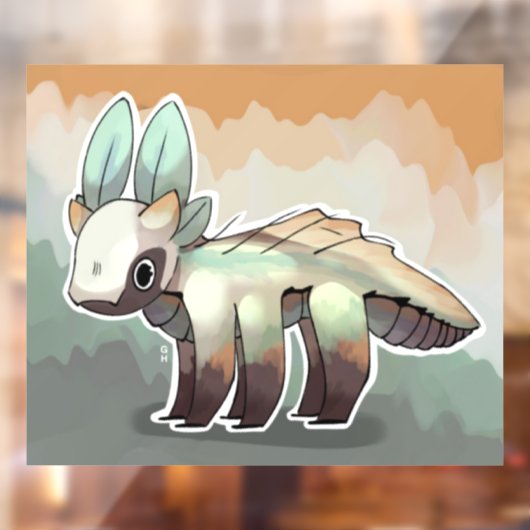 Sweet Dragon Raamsticker (Vel 2)