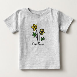Sweet Drawn Yellow Flower met aangepaste tekst