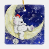 Sweet Dreaming Little Beer - Merry Kerstcute Keramisch Ornament (Voorkant)