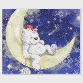 Sweet Dreaming Little Beer - Vrolijk kerstfeest Cadeaupapier (Vlak)