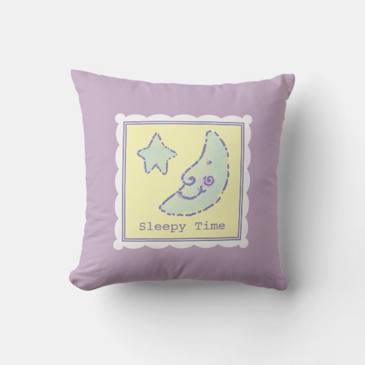 Sweet DreamMoon en Star Sleepy Time Baby Lavendel Kussen (Voorkant)