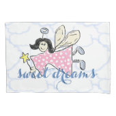 Sweet Dreams Angel in Roze Kussensloop (Voorkant)