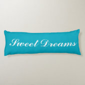 Sweet dreams Azure blue body pillow design Lichaamskussen (Achterkant)