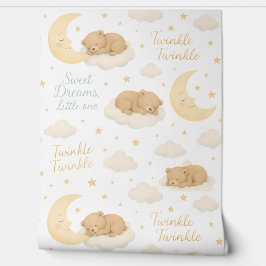 Sweet Dreams Baby Beer Nursery Wallpaper – Moon & Behang