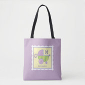 Sweet Dreams Baby Carriage Lavender Monogrammed Tote Bag (Voorkant)