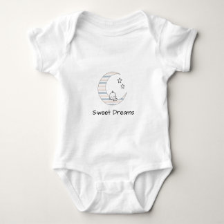 Sweet Dreams Baby - Crescent Moon & Stars Line Art Romper