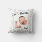 Sweet Dreams Baby Foto Keepslag en Naam Kussen (Voorkant)