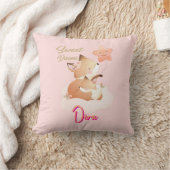 Sweet Dreams Baby Fox Personalized Throw Pillow Kussen (Deken)
