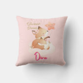 Sweet Dreams Baby Fox Personalized Throw Pillow Kussen (Achterkant)
