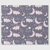 Sweet Dreams Baby Girl Cadeaupapier (Vlak)