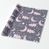 Sweet Dreams Baby Girl Cadeaupapier (Uitgerold)