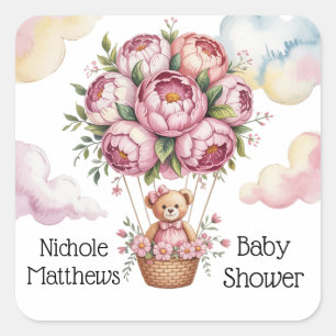 Sweet Dreams Baby Meisje Douche Vierkante Sticker