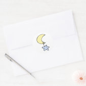 Sweet dreams - baby moon & star ronde sticker (Envelop)