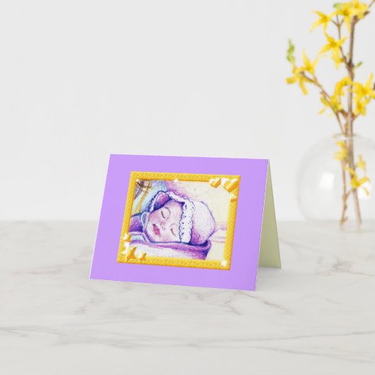 Sweet Dreams Baby  Notecard Kaart (Gele Bloem)