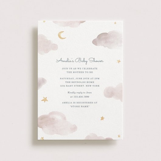 Sweet Dreams Baby shower Invite Kaart
