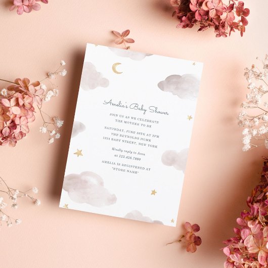 Sweet Dreams Baby shower Invite Kaart