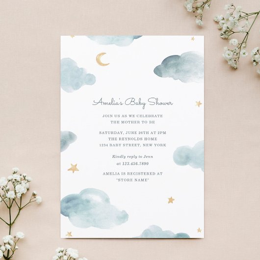 Sweet Dreams Baby shower Invite Kaart