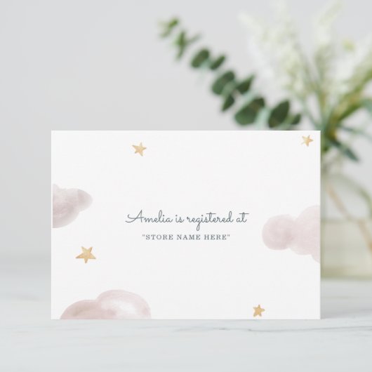 Sweet Dreams Baby shower invoegen Informatiekaartje (Staand voorkant)