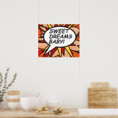 SWEET DREAMS BABY! Stripboek Poster (Keuken)