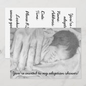 Sweet Dreams Baby, Uitnodiging voor adoptiedouche (Voorkant / Achterkant)