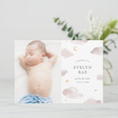 Sweet Dreams Birth Announement Aankondiging (Staand voorkant)