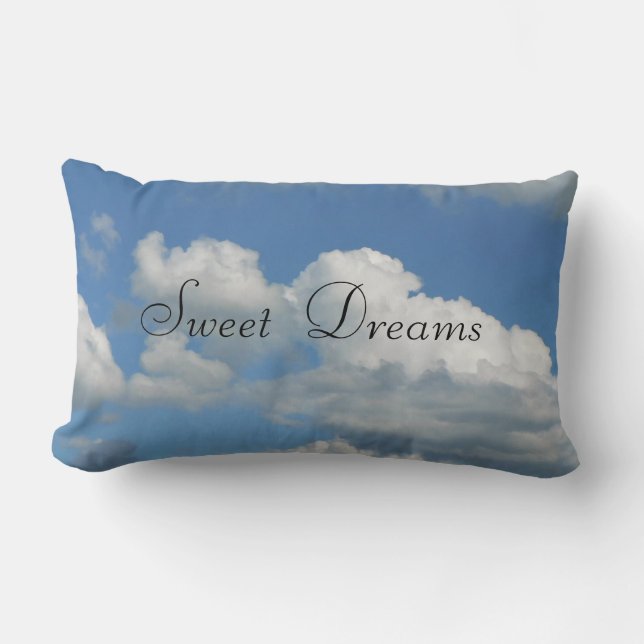 Sweet Dreams Blauwe Hemel, Witte Wolken Kussen Kus (Voorkant)