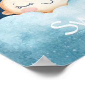 Sweet Dreams Blue Night Sky Nursery Poster (Hoek)