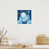 Sweet Dreams Blue Night Sky Nursery Poster (Keuken)