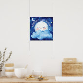 Sweet Dreams Blue Night Sky Poster (Keuken)
