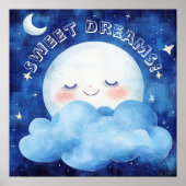 Sweet Dreams Blue Night Sky Poster (Voorkant)