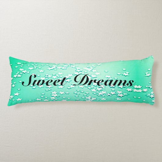 Sweet Dreams Body Pillow - Green / Stars Lichaamskussen (Voorkant)