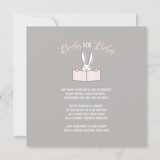 "Sweet Dreams" Bunny Baby shower Uitnodiging (Achterkant)