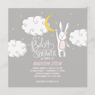 "Sweet Dreams" Bunny Baby shower Uitnodiging