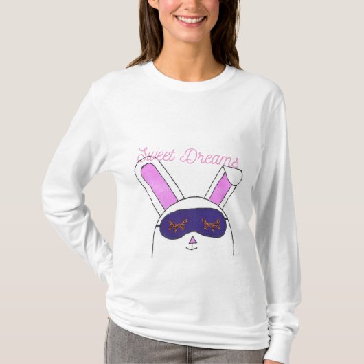 Sweet Dreams Bunny Lange Mouw Pajama Shirt (Voorkant)
